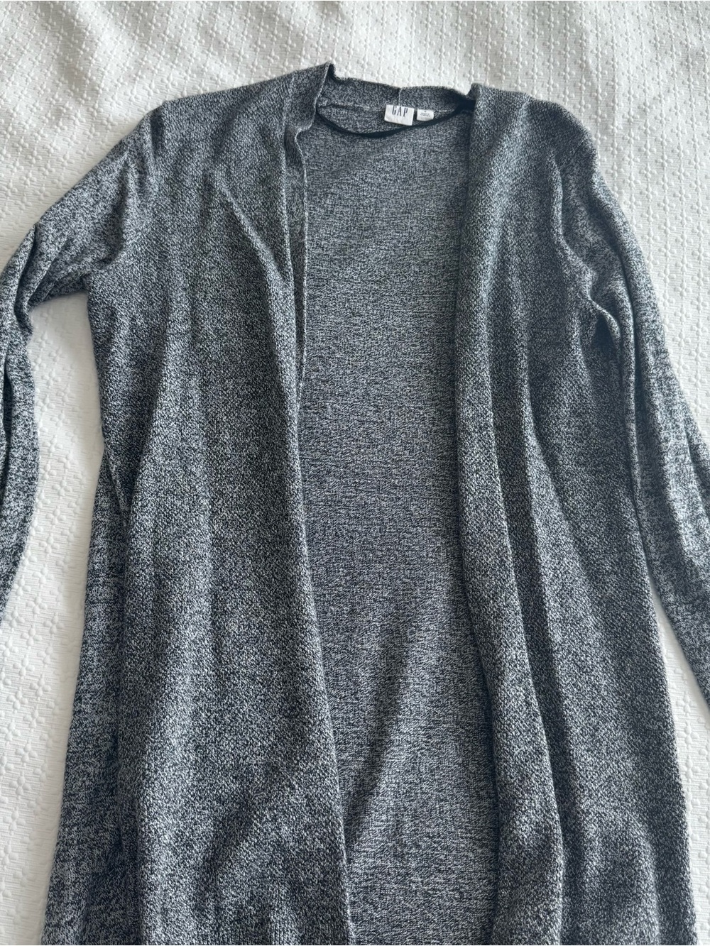 GAP Bella Open Front Cardigan in Black Space Marl | Size Small (S)